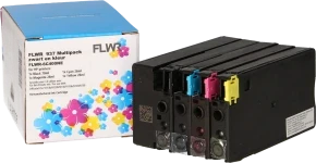 FLWR HP 937e Multipack zwart en kleur Combined box and product