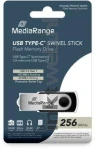 MediaRange USB C-Stick 3.2 Gen 1-256GB zilver (Origineel)
