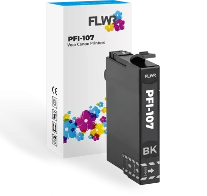 FLWR Canon PFI-107 zwart