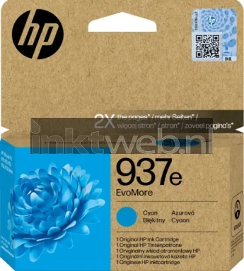 HP 937e cyaan Front box