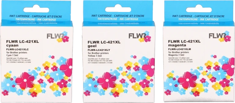 FLWR Brother LC-421XL Multipack kleur