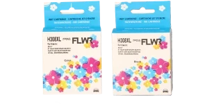FLWR HP 308 Bundel zwart en kleur (Huismerk (remanufactured))