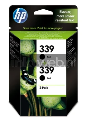 HP 339 2-pack (Opruiming 2 x 1-pack los) zwart