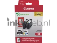 Canon PG-595XL / CL-586XL photo value pack zwart en kleur Front box