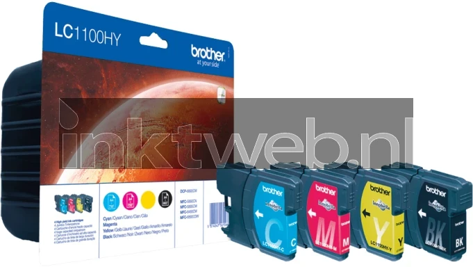 Brother LC-1100HY Multipack zwart en kleur