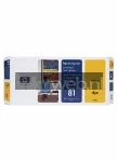 HP 81 printkop en printkopreiniger geel (Origineel)