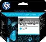 HP 91 printkop mat zwart en cyaan (Origineel)