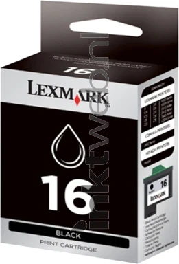 Lexmark 16 zwart voorkant doosje Front box
