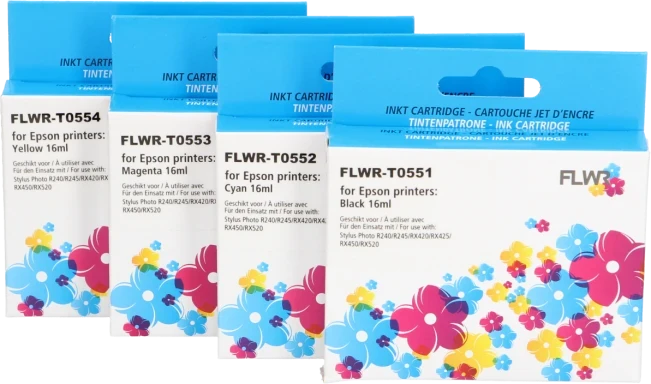 FLWR Epson T0556 Multipack zwart en kleur