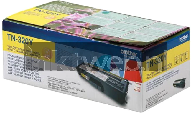 Brother TN-320 geel Combined box and product