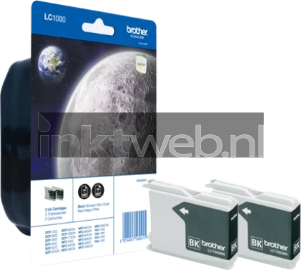 Brother LC-1000BK 2-pack zwart