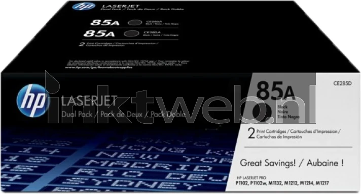 HP 85AD 2-pack zwart