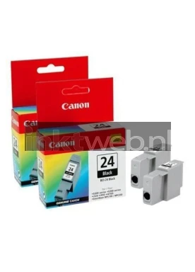 Canon BCI-24BK twinpack zwart Combined box and product