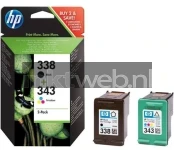 HP 338/343 zwart en kleur (Origineel)