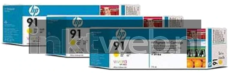 HP 91 3-pack geel