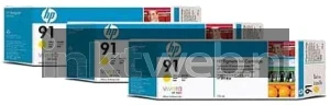 HP 91 3-pack geel (Origineel)