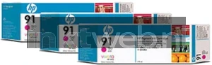 HP 91 3-pack magenta (Origineel)