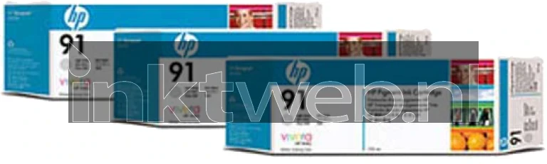 HP 91 3-pack licht grijs
