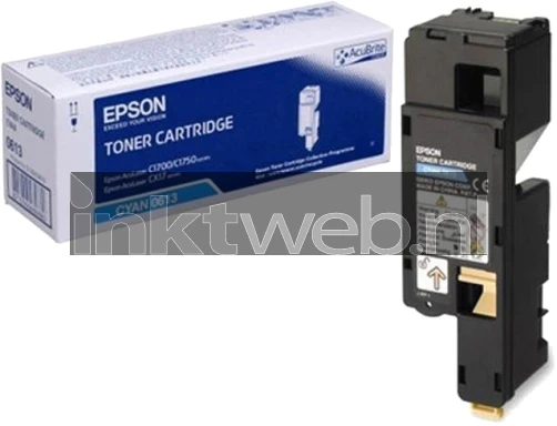 Epson C1700/C1750/CX17 cyaan Combined box and product