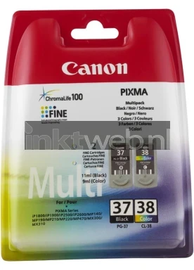 Canon PG-37 / CL-38 zwart en kleur
