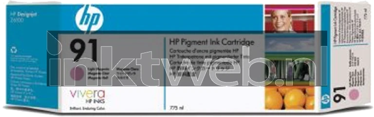 HP 91 3-pack licht magenta