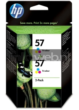 HP 57 Duopack (Opruiming 2 x 1-pack los) kleur