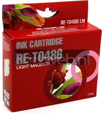 Epson T0486 licht cyaan voorkant doosje Front box