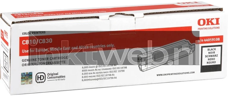 Oki C810 / C830 Toner zwart