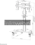 Neomounts Select FL50S-825BL1 | Mobiele vloersteun voor TV's zwart Product only