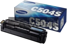 Samsung CLT-C504S cyaan Combined box and product