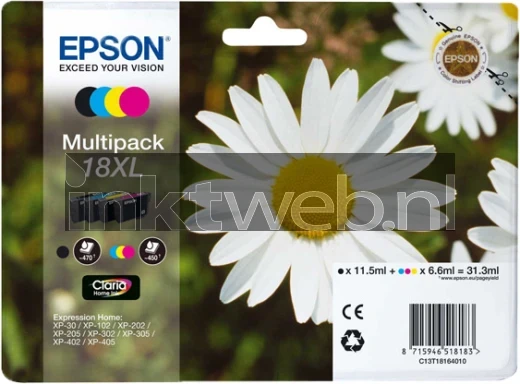 Epson 18XL Multipack zwart en kleur