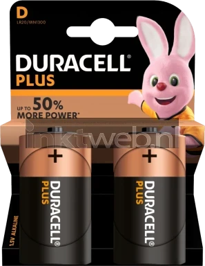 Duracell D Plus 100% 2-pack