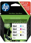 HP 364CMY en 364XLBK zwart en kleur (Origineel Hoge Capaciteit)