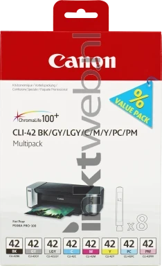 Canon CLI-42 8-pack zwart en kleur