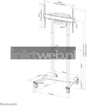 Neomounts FL55-875BL1 | Gemotoriseerde TV vloersteun zwart Product only