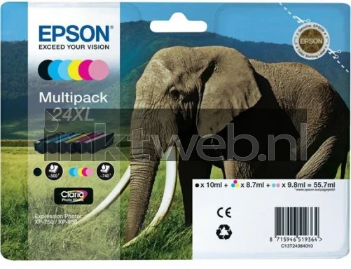 Epson 24XL multipack zwart en kleur