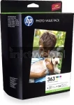 HP 363 6-pack Multipack zwart en kleur product front Front box