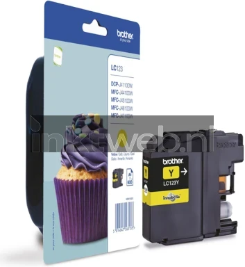 Brother LC-123Y geel Combined box and product