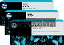 HP 771c 3-pack licht cyaan (Origineel)