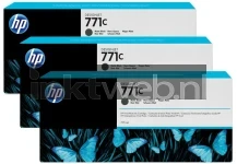 HP 771C 3-pack mat zwart (Origineel)