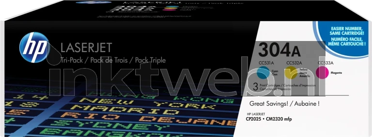 HP 304A 3-pack kleur