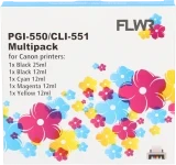 FLWR Canon CLI-551XL Multipack zwart en kleur (Huismerk (compatible))
