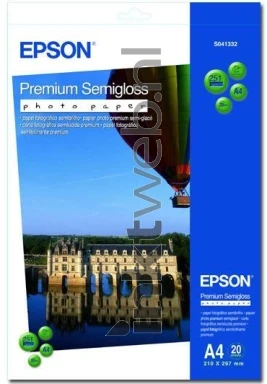 Epson S041332 Premium fotopapier Halfglanzend | A4 | 251 gr/m² 20 stuks