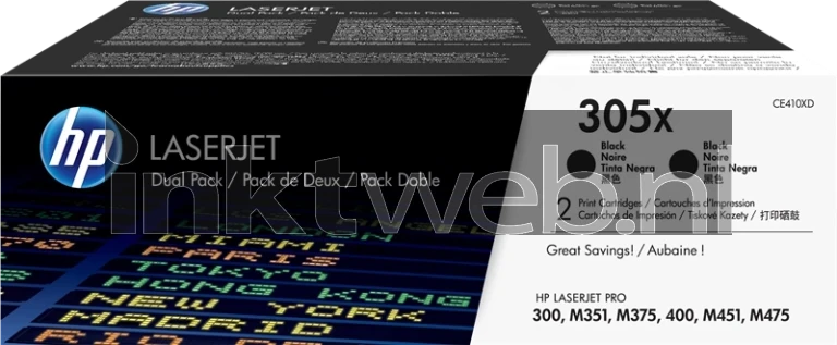 HP 305XD 2-pack zwart