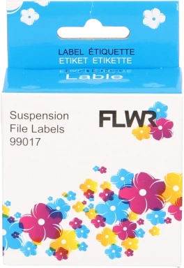 FLWR Dymo 99017 Hangmaplabel 12 mm x 50 mm  wit