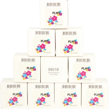 FLWR Dymo 99018 10-Pack 38 mm x 190 mm  wit