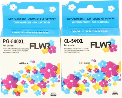 FLWR Canon PG-540XL / CL-541XL Multipack zwart en kleur