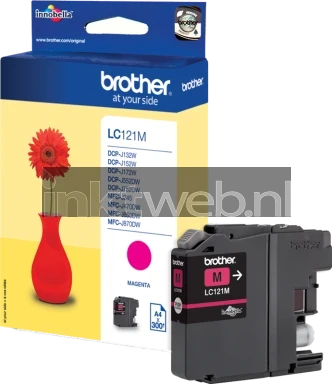 Brother LC-121M magenta Combined box and product
