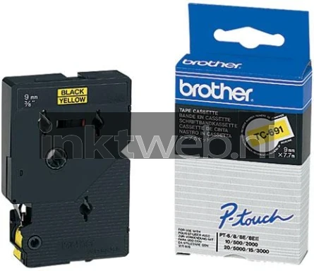Brother TC-691 zwart op geel breedte 12 mm