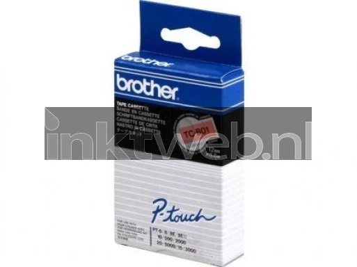 Brother TC-B01 zwart op oranje breedte 12 mm